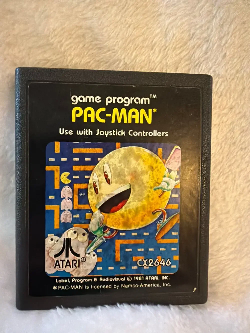 Atari 2600 Game Program Pac-Man CX2646 1981 Video Game Cartridge Vintage Retro